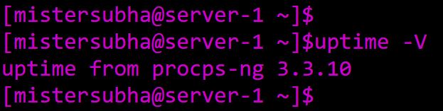 uptime -V