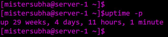 Uptime -p