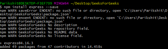 npm install express