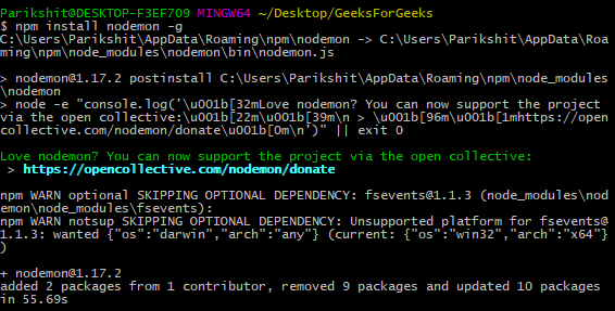 nodejs install yum