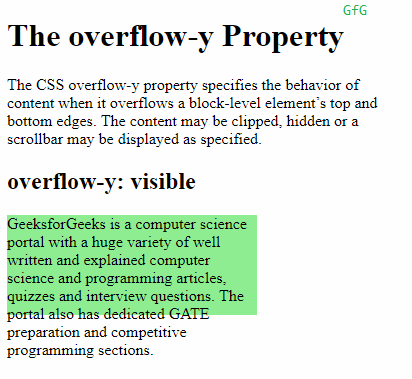 overflow css horizontal scroll