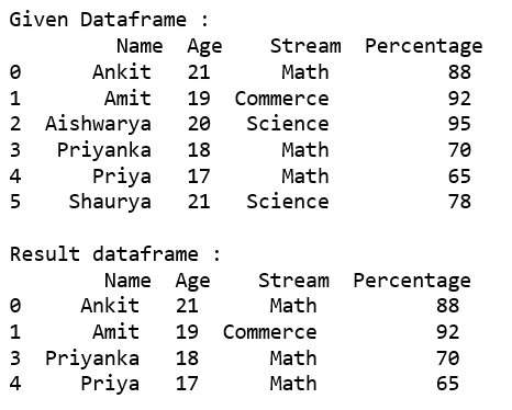 Selecting rows in pandas DataFrame based on conditions - GeeksforGeeks