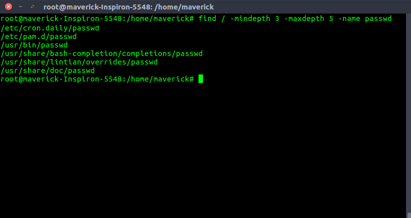 Mindepth And Maxdepth In Linux Find() Command For Limiting Search To A  Specific Directory. - Geeksforgeeks