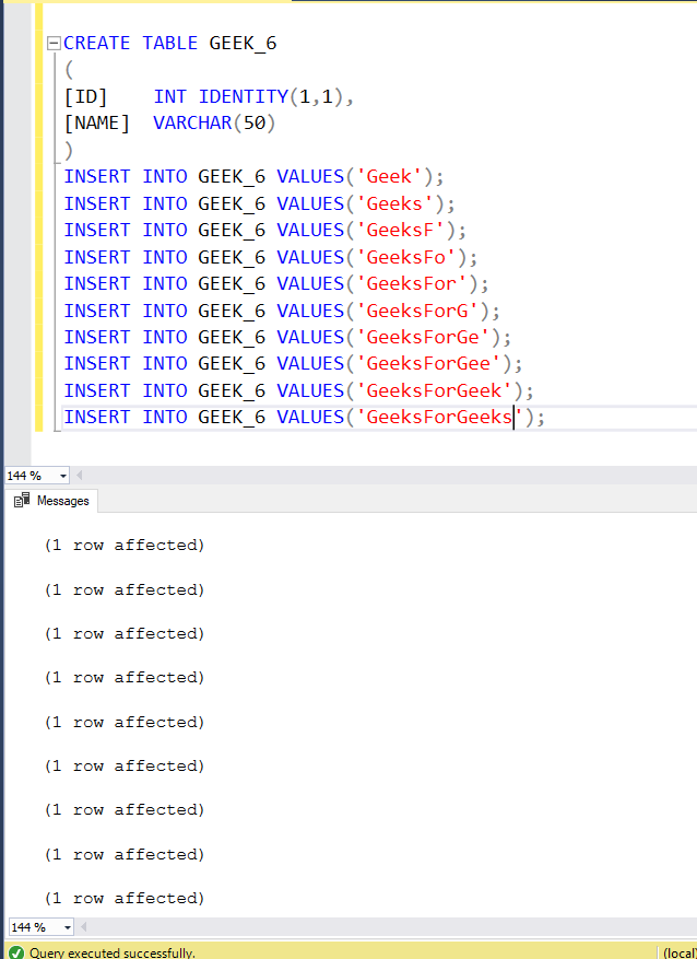 Table id. Identity SQL. Таблица гика.