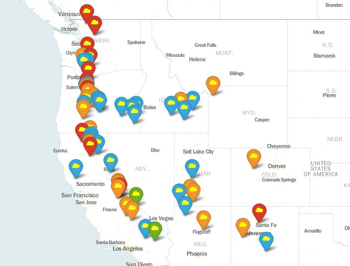 Folium Map Examples Python Python | Adding Markers To Volcano Locations Using Folium Package -  Geeksforgeeks