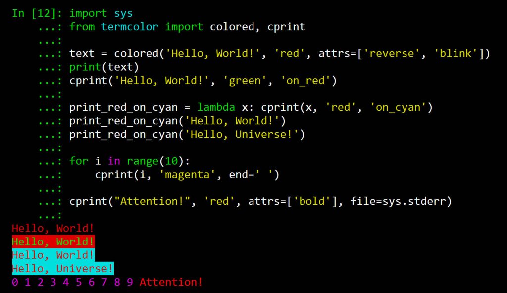 python-color-codes